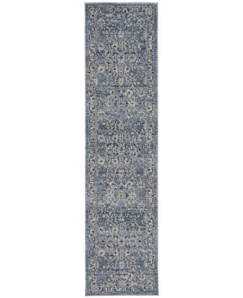 Safavieh Charleston CHL413 Navy and Light Grey 2' x 8' Runner Area Rug