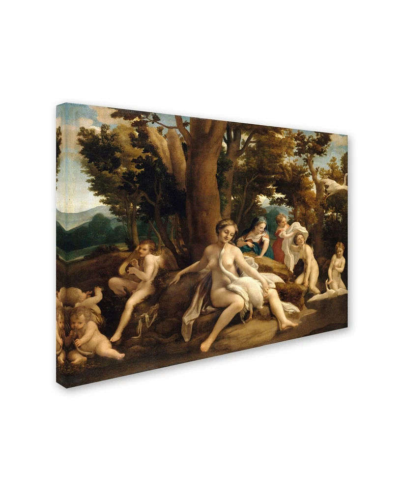 Correggio 'Leda And The Swan' Canvas Art - 32" x 24" x 2"