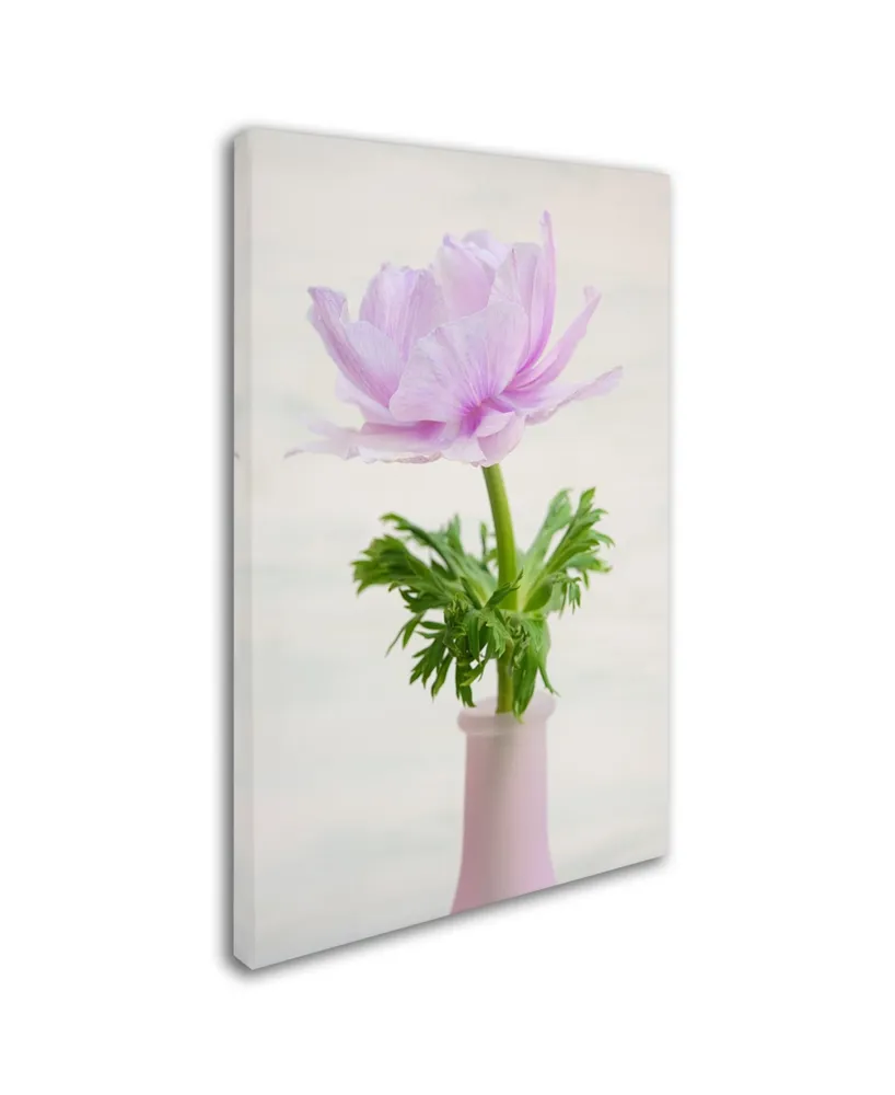 Cora Niele 'Lilac Anemone' Canvas Art - 19" x 12" x 2"
