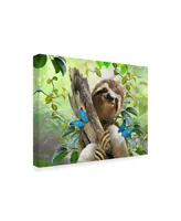 Howard Robinson 'Happy Sloth' Canvas Art - 19" x 14" x 2"