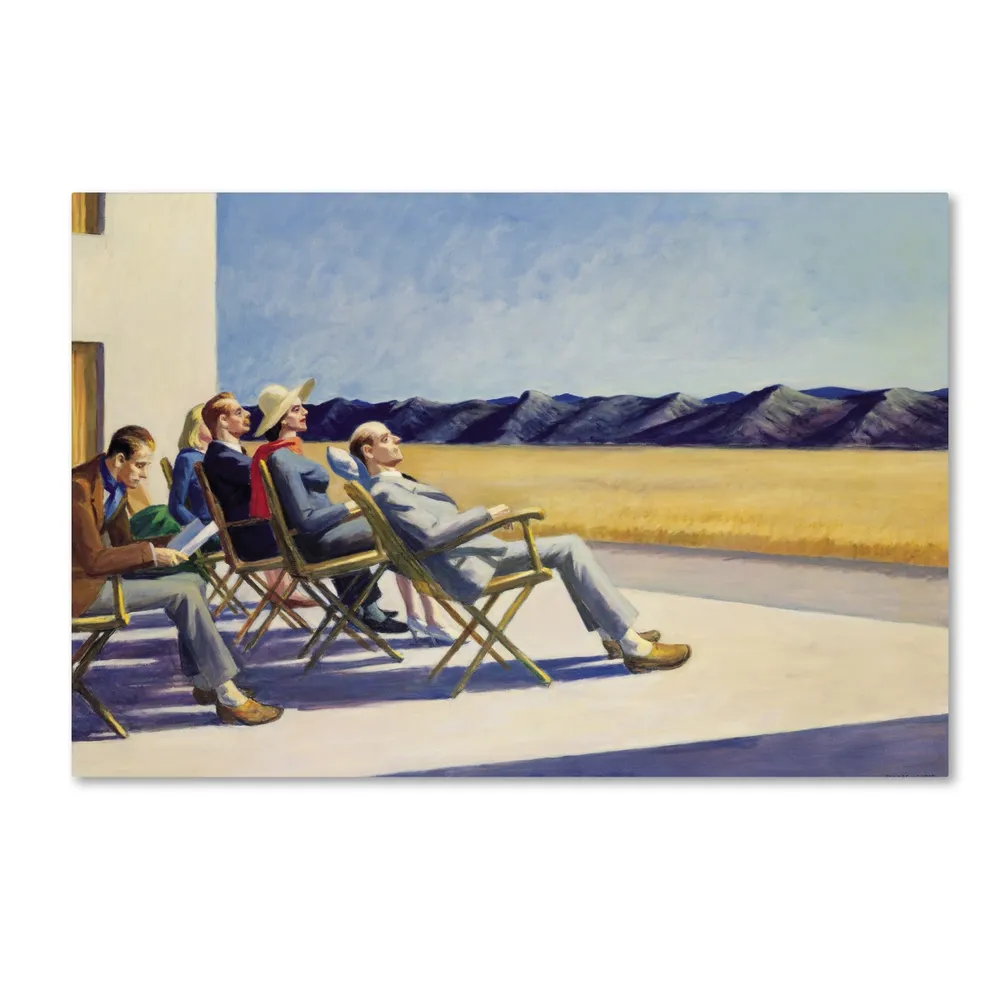 Edward Hopper 'People in Sun' Canvas Art - 24" x 16" x 2"