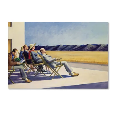 Edward Hopper 'People in Sun' Canvas Art - 24" x 16" x 2"
