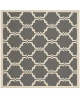 Safavieh Courtyard CY6009 Anthracite and Beige 5'3" x 5'3" Sisal Weave Square Outdoor Area Rug