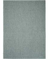 Safavieh Courtyard CY8653 Turquoise and Light Gray 5'3" x 7'7" Sisal Weave Outdoor Area Rug