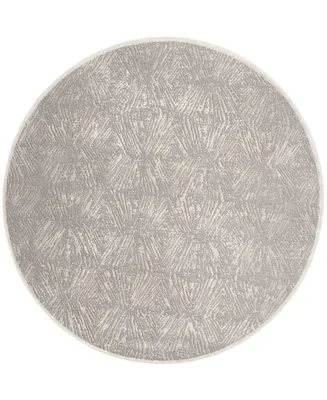 Safavieh Meadow MDW319 Ivory and Gray 6'7" x 6'7" Round Area Rug
