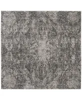 Safavieh Lurex LUR185 Black and Light Gray 6'7" x 6'7" Square Area Rug