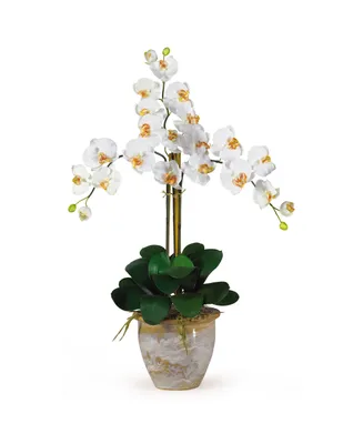 Nearly Natural Triple Phalaenopsis Silk Orchid Flower Arrangement