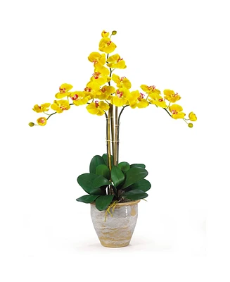 Nearly Natural Triple Phalaenopsis Silk Orchid Flower Arrangement