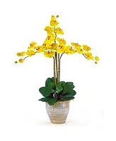 Nearly Natural Triple Phalaenopsis Silk Orchid Flower Arrangement