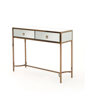 Arthur Modern Two Drawer Mirrored Console Table