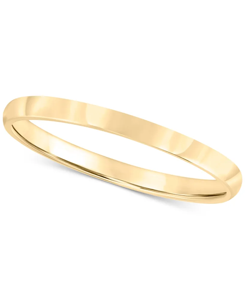 14k Gold 2mm Wedding Band