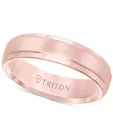 Satin Comfort-Fit Band Rose or Yellow Tungsten Carbide (6mm)