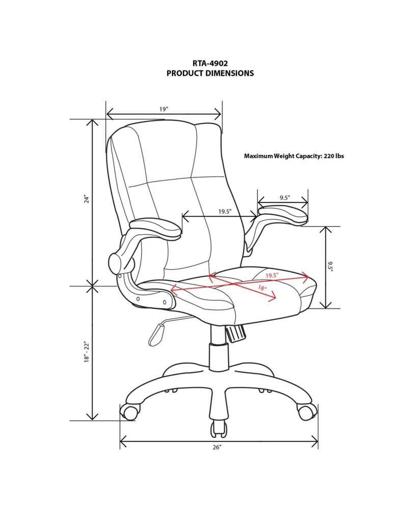 Techni Mobili Back Executive Office Chair