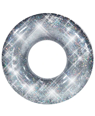 Pool Candy Glitter Swimming Pool Tube 48" - Silver Glitter