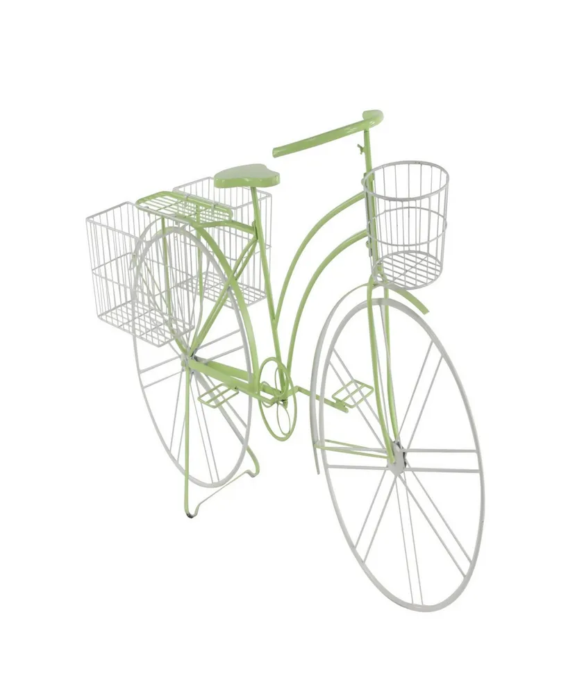 Rosemary Lane Eclectic Tin Bicycle Plant Stand