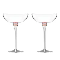 kate spade new york Rosy Glow Champagne Saucer Pair