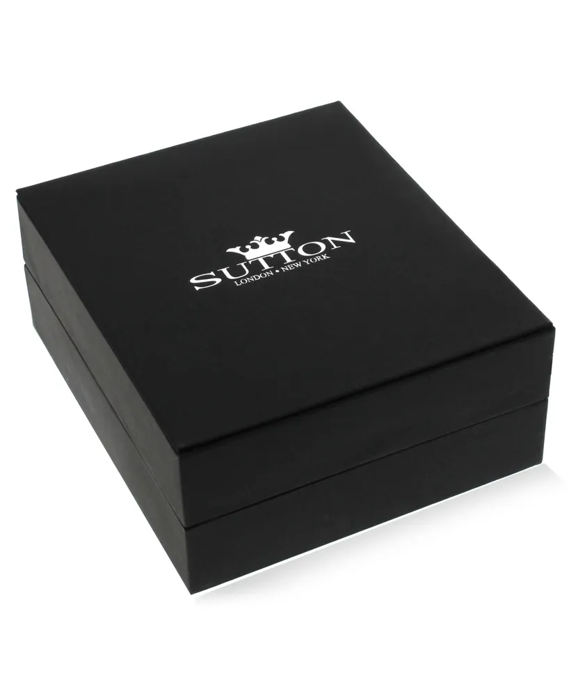 Sutton Sterling Silver Geode Cufflink And Tuxedo Button Set