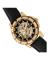 Reign Philippe Automatic Rose Gold Case, Black Dial