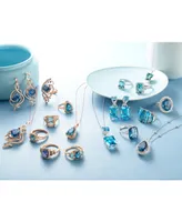 Le Vian Crazy Collection Deep Sea Blue Topaz (7-1/2 ct. t.w.) & Diamond (1 ct. t.w.) Drop Earrings in 14k Rose Gold