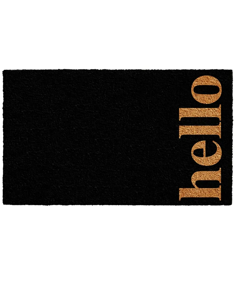 Home & More Vertical Hello Coir/Vinyl Doormat