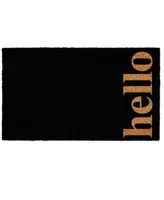 Vertical Hello Coir Vinyl Doormat