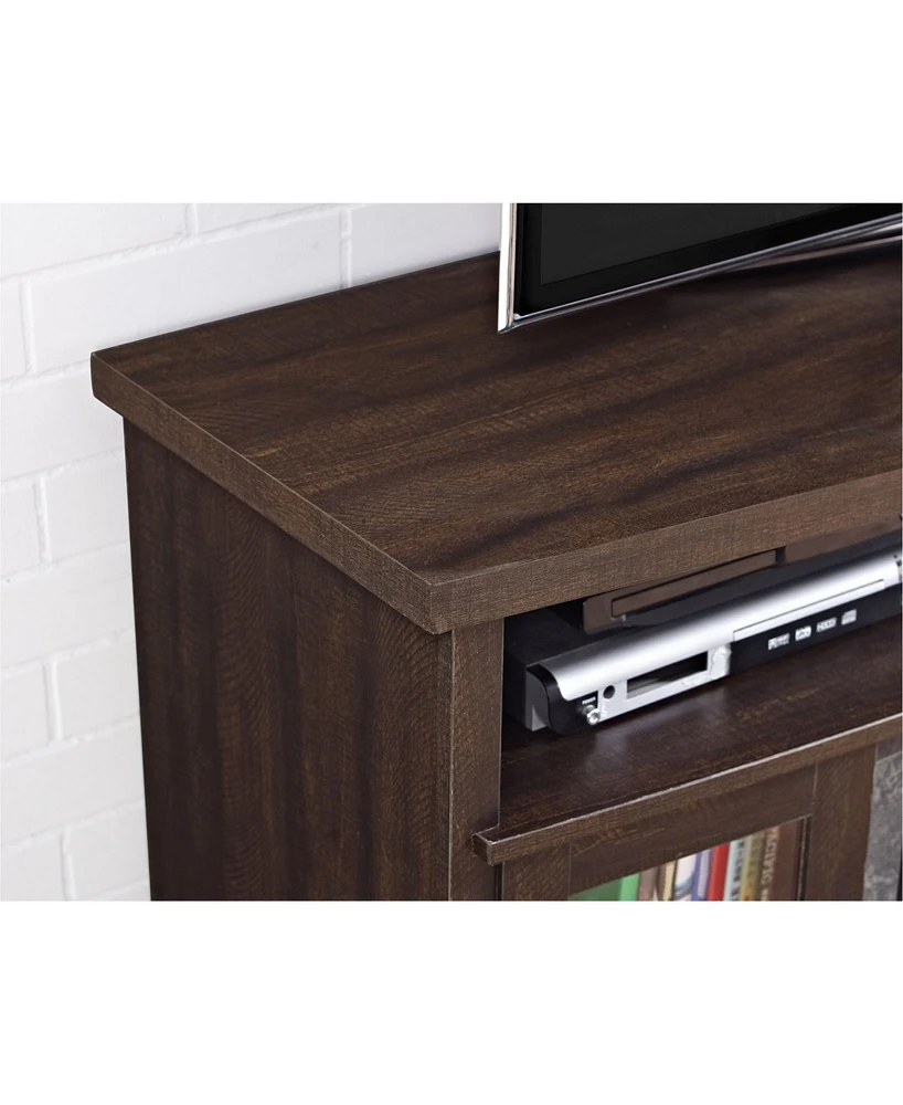 Ameriwood Home Zane Fireplace Tv Console With Glass Doors For Tvs Up To 60 Inches