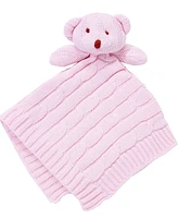 3 Stories Trading Baby Girl Knit Bear Security Blanket