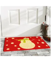 Home & More Holiday Snowman Coir/Vinyl Doormat, 17" x 29"
