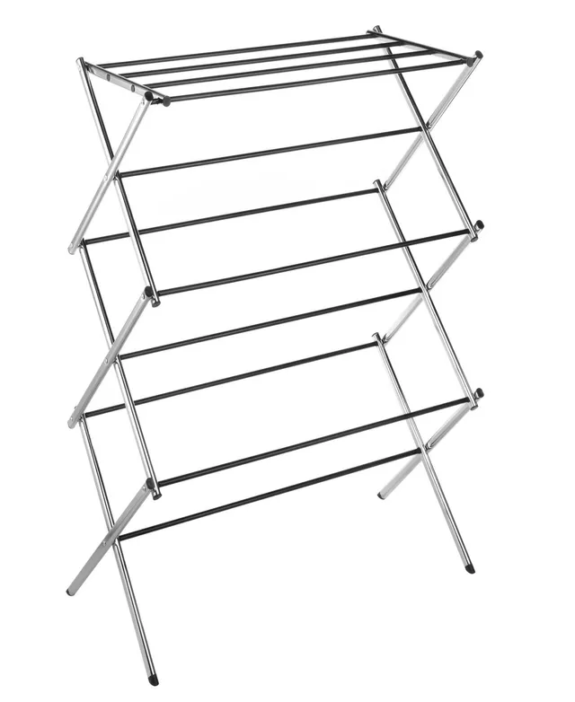Honey-Can-Do Rolling Folding Wing Drying Rack, White