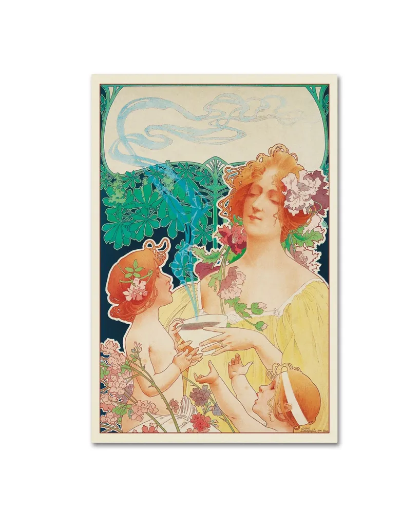 Vintage Lavoie 'Art Nouveau 2' Canvas Art - 32" x 22" x 2"