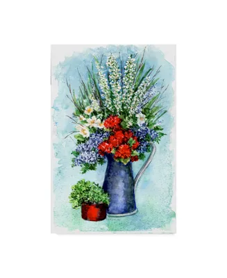 Sher Sester 'Patriotic Flowers Sketch' Canvas Art - 19" x 12" x 2"