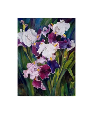 Joanne Porter 'Wind Blown Iris' Canvas Art - 24" x 18" x 2"