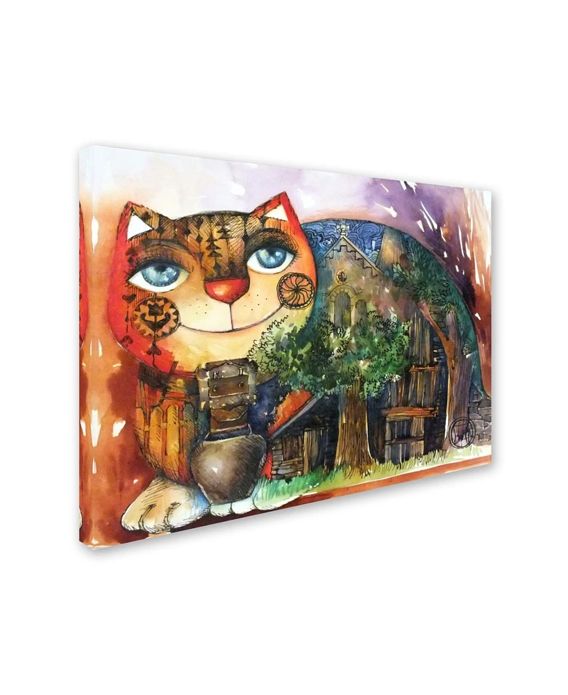 Oxana Ziaka 'Alpes Cat' Canvas Art