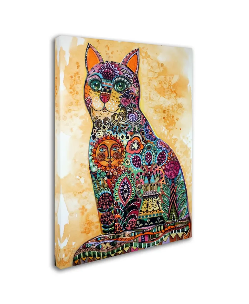 Oxana Ziaka 'Sun Cat' Canvas Art - 19" x 14" x 2"