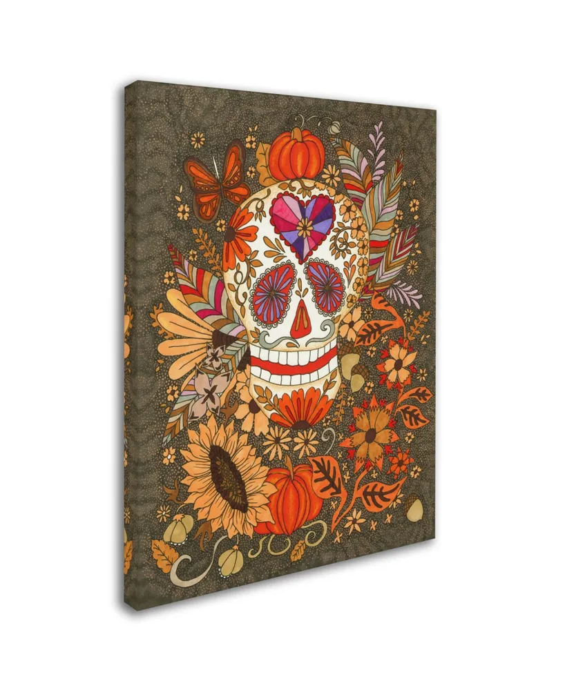 Kim Kosirog 'Autumn Skull' Canvas Art - 32" x 24" x 2"