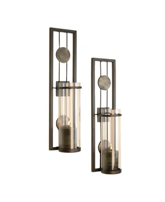 Danya B. Set of Two Contemporary Metal Wall Sconces