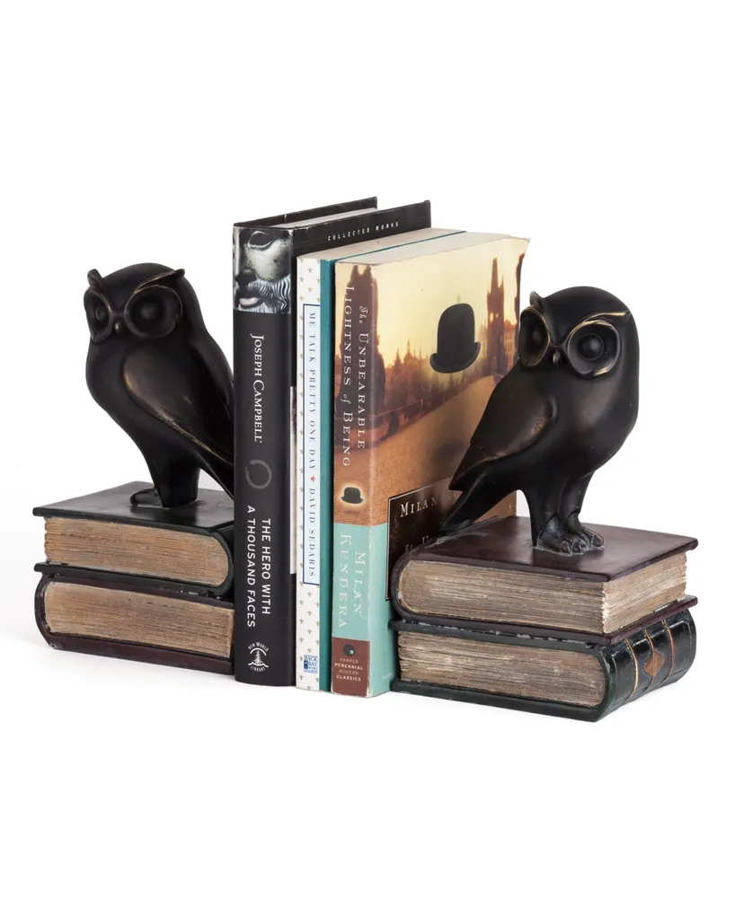 Danya B. Owl on Books Bookend Set