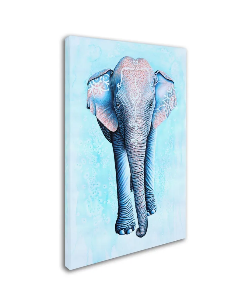 Michelle Faber 'Painted Asian Elephant' Canvas Art - 32" x 22" x 2"