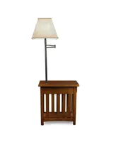 Leick Home Mission Lamp Table, Medium Oak Finish