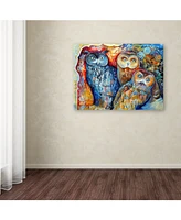 Oxana Ziaka 'Owls' Canvas Art - 32" x 24" x 2"