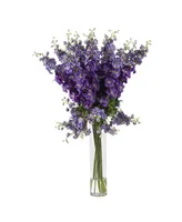 Nearly Natural Delphinium Silk Flower Arrangement