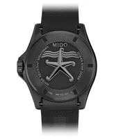 Mido Men's Swiss Automatic Chronometer Ocean Star Diver 600 Black Rubber Strap Watch 43.5mm