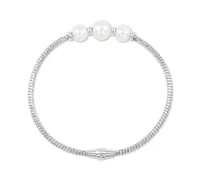 Honora Cultured Freshwater Pearl (7-9mm) Bangle Bracelet in Sterling Silver