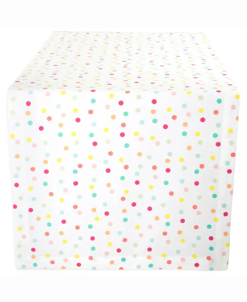 Multi Polka Dots Print Table Runner 14" X 72"