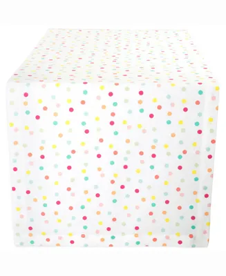 Multi Polka Dots Print Table Runner 14" X 72"