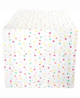 Multi Polka Dots Print Table Runner 14" X 72"