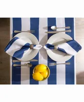 Nautical Blue Cabana Stripe Outdoor Table cloth 60" X 120"