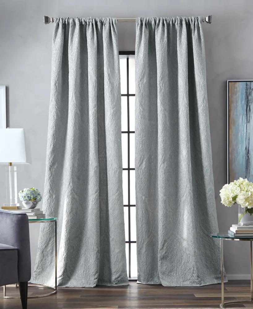 Martha Stewart Collection Milan Poletop Curtain Panel, 50 x 95, Created  For Macy's