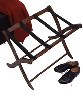 Winsome 94420 Antique Walnut Beechwood Rack Luggage