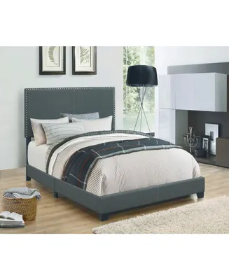 Rockville Upholstered Twin Bed with Nailhead Trim
